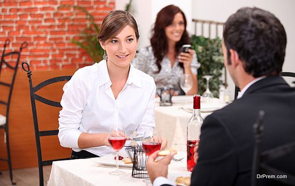 couple enjoying meal